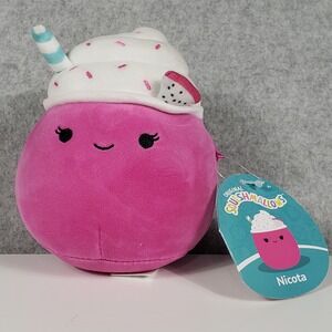 Squishmallows Unisex Plush Nicota Dragon Fruit Smoothie 5 Inch Pink Collectible